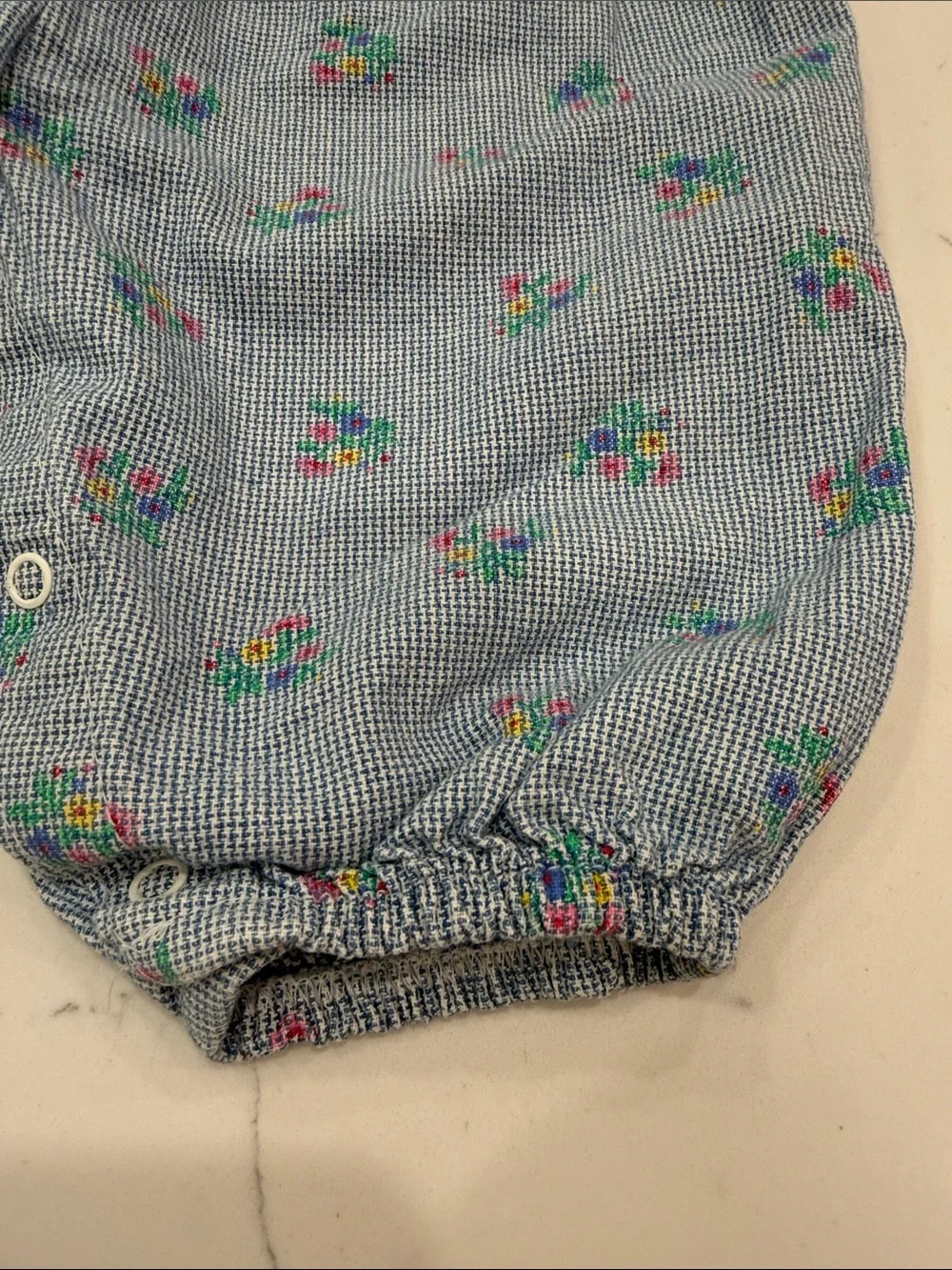 OshKosh Baby B'Gosh Overalls Vintage 80s Floral Overall Made In USA Size 12 M